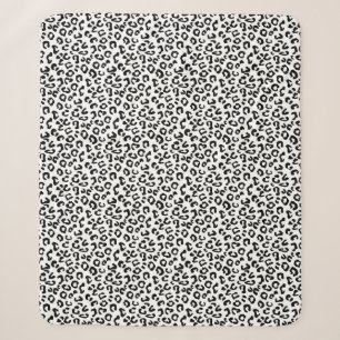 Cheetah Animal Print in Schwarzweiß Sherpadecke