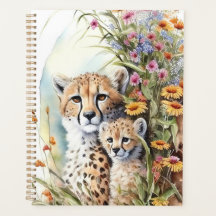 Cheetah Baby und Mama Planer