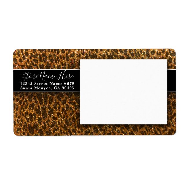 Cheetah Black Gold Glitzer Leopard Animal Print (Vorne)