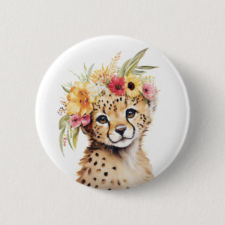 Cheetah Blume Ristorante da Valentino Button