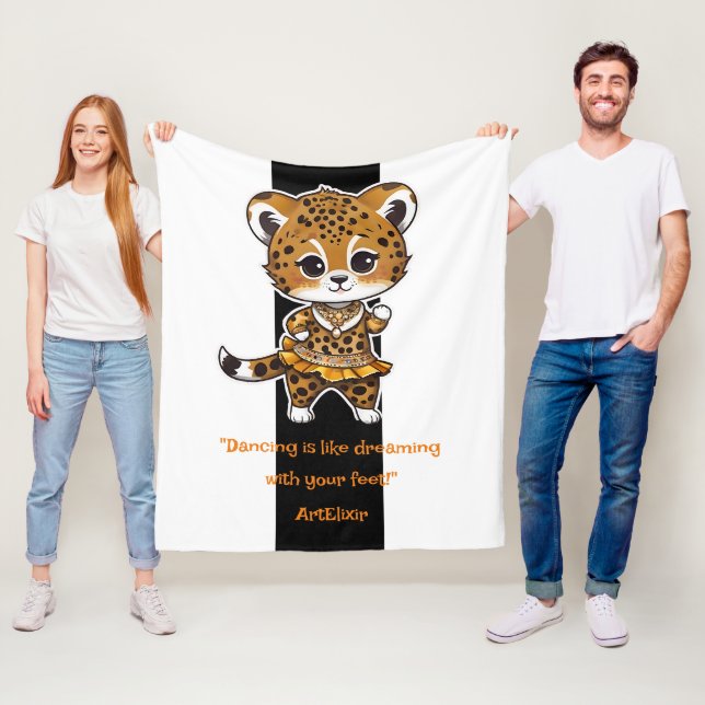 Cheetah Bly Tanz Print Fleecedecke (Beispiel)