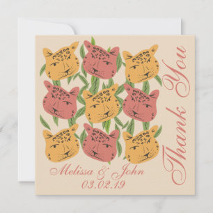 Cheetah Brautparty Jungle Pflanze Einladung