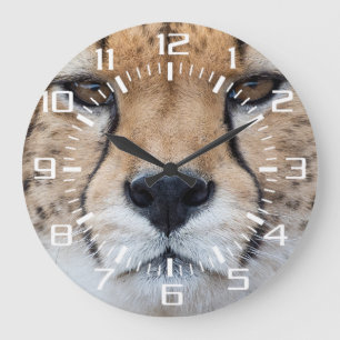cheetah clock große wanduhr