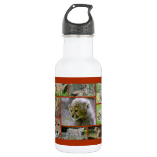 Cheetah-Collage 002 Trinkflasche