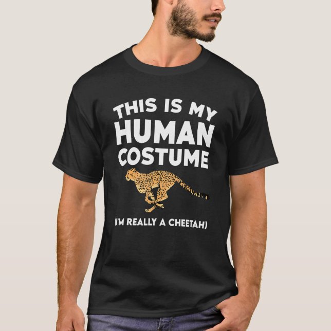 Cheetah Costume Saying Love Big Cat T-Shirt (Vorderseite)