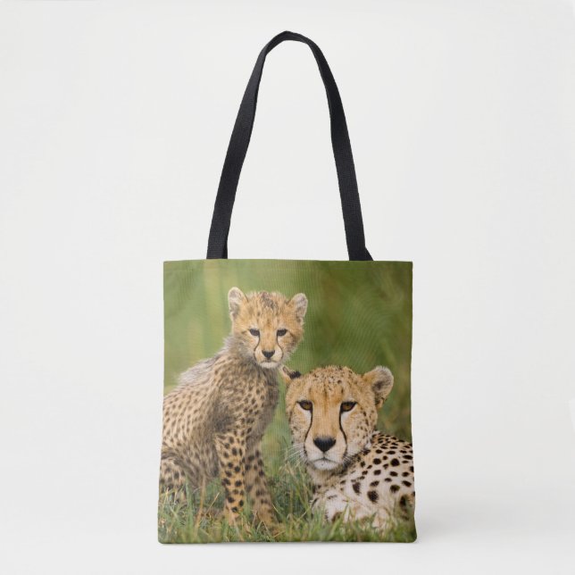 Cheetah Cub and Parque in Gras Tasche (Vorderseite)