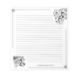 Cheetah Cubs Confidence with Lines Notizblock