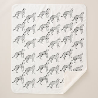 Cheetah Design Blanket Sherpadecke