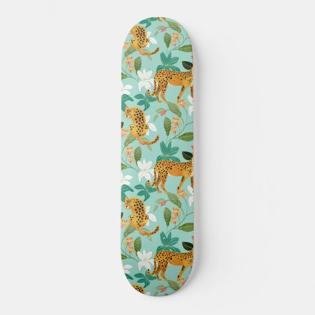 Cheetah Dschungel, Wildtiere Natur Wildkatzen Tige Skateboard (Vorderseite)