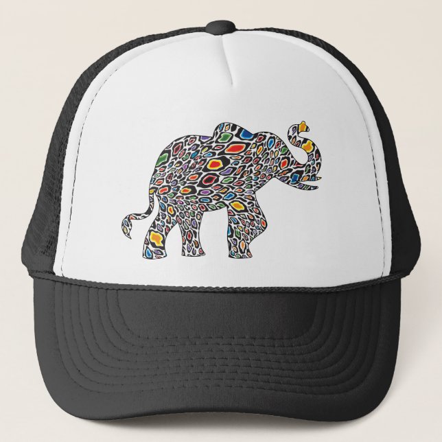 Cheetah Elephant Truckerkappe (Vorderseite)