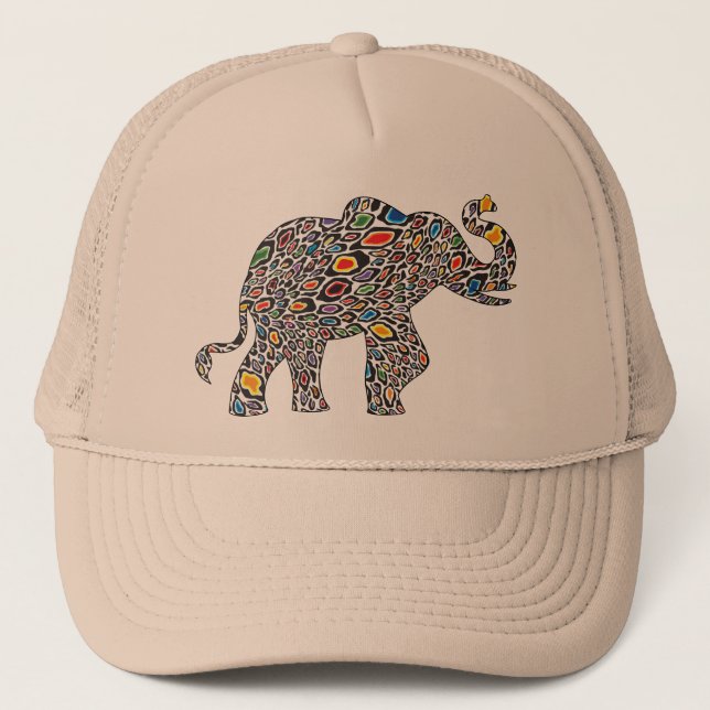 Cheetah-Elephant- Truckerkappe (Vorderseite)