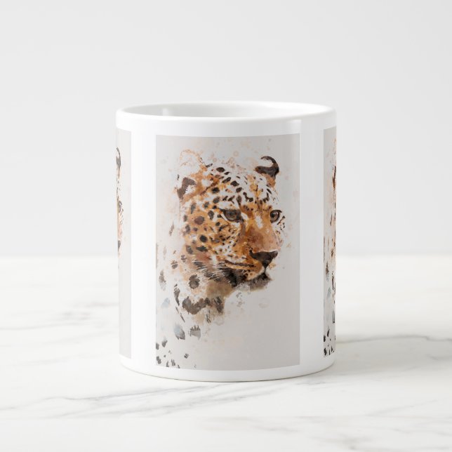 CHEETAH FACE MUG Jumbo-Tasse (Vorderseite)