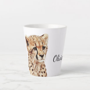 Cheetah Face Personalisiert Milchtasse