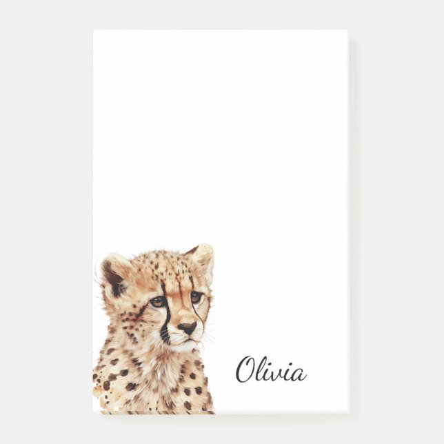 Cheetah Face Personalisiert Post-it Klebezettel (Vorderseite)