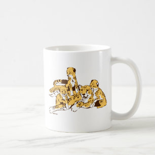 Cheetah Family Kaffeetasse