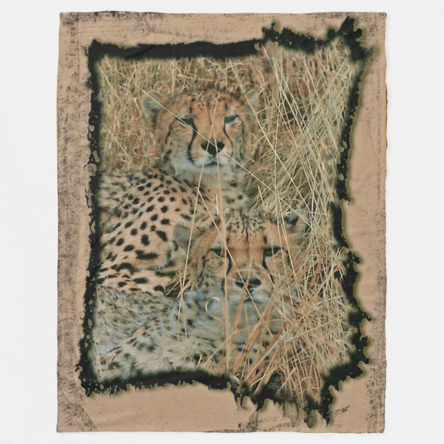 Cheetah Fleecedecke (Vorderseite)