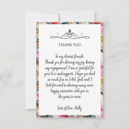 Cheetah Floral Boho Wasserfarben-Muster Dankeskarte