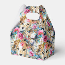 Cheetah Floral Boho Wasserfarben-Muster