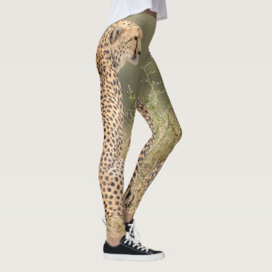 Cheetah fotografiert in der Wildqualität Leggings