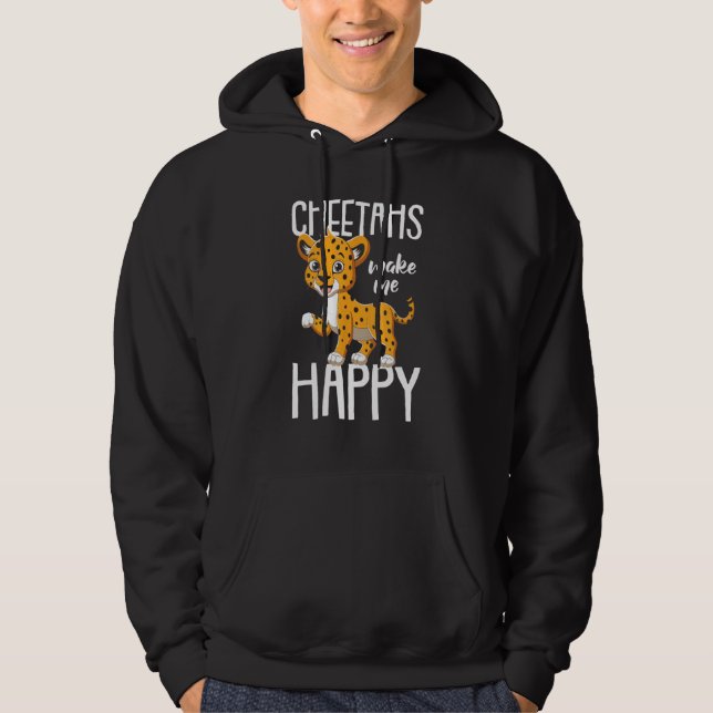 Cheetah Funny Cheetahs machen mich glückliche Kind Hoodie (Vorderseite)