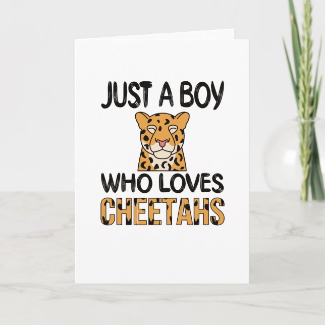 Cheetah Geschenke für Boys Cheetah Lover Süße Tier Karte (Vorderseite)