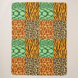 Cheetah, Giraffe, Tiger und Schlange Sherpadecke
