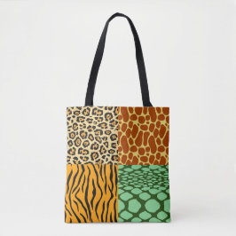 Cheetah, Giraffe, Tiger und Schlange Tasche