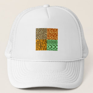 Cheetah, Giraffe, Tiger und Schlange Truckerkappe
