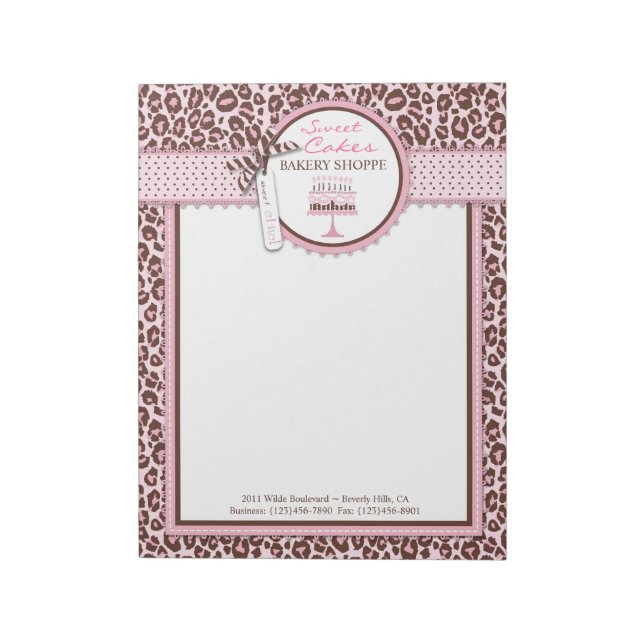 Cheetah Girl Business Notepad Notizblock (Rotiert)