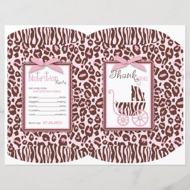 Cheetah Girl Geschenk Puff Box Template (Vorderseite)