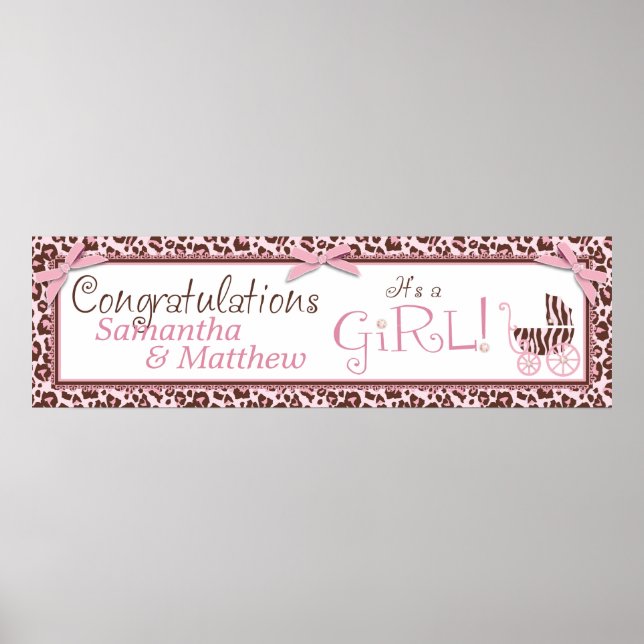 Cheetah Girl Party Banner B Poster (Vorne)