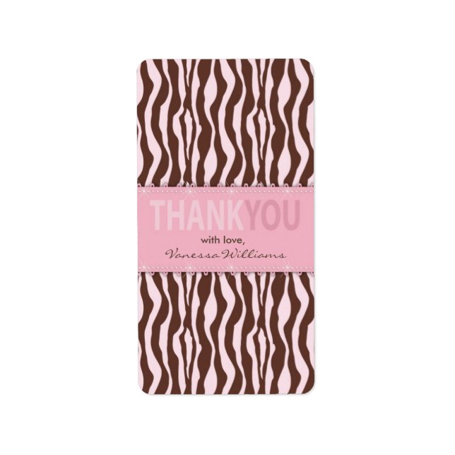 Cheetah Girl TY Mini Hershey Bar Label ZB Adressaufkleber (Vorne)