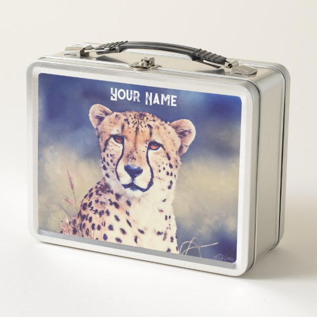 Cheetah Grace Lunch Box - Custom Gift (Vorderseite)