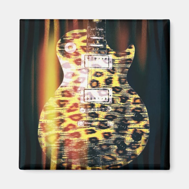 Cheetah Guitar Magnet (Vorne)