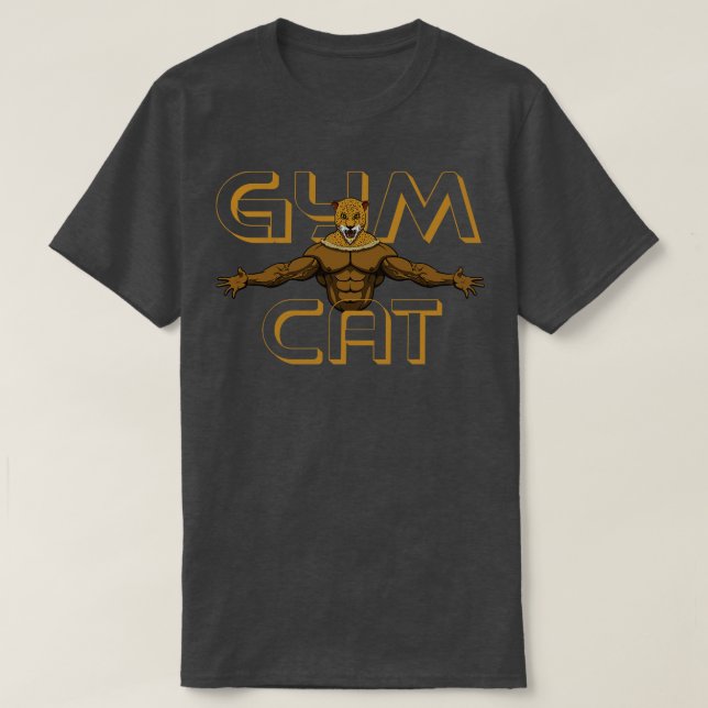 Cheetah Gym Cat T-Shirt (Design vorne)