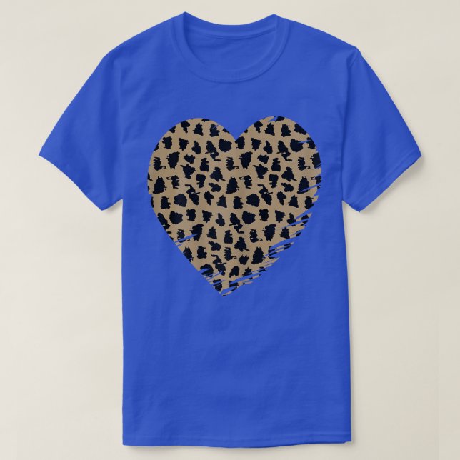 Cheetah Heart Leopard Print  T-Shirt (Design vorne)