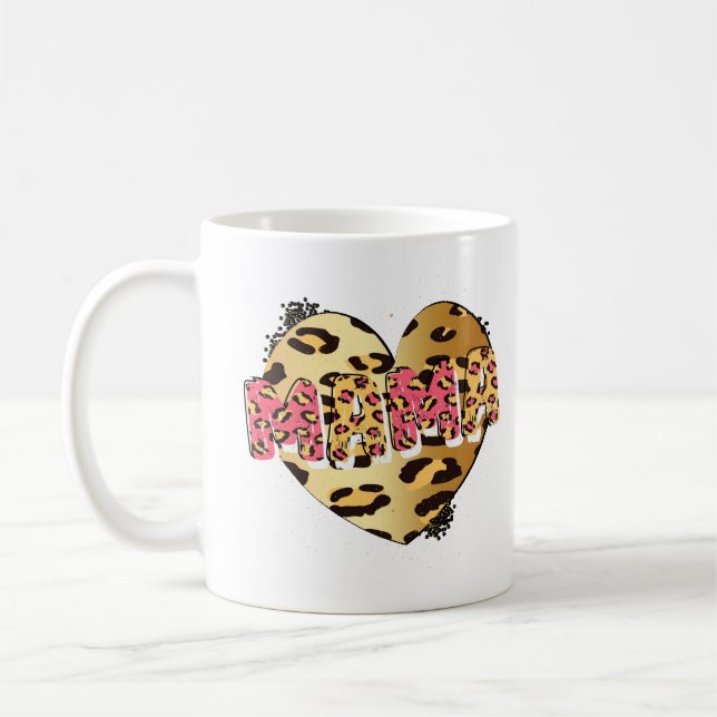 Cheetah Heart Mama Kaffeetasse (Links)