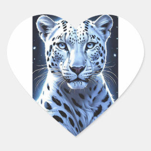 Cheetah Herz-Aufkleber