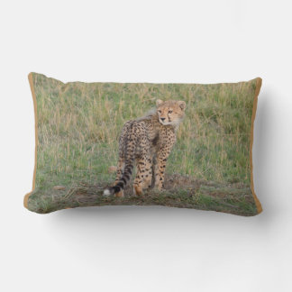 Cheetah-Junges und Baby-Elefant Wurfkissen Lendenkissen