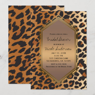 Cheetah Leopard Wild Animal Print Exotic Einladung