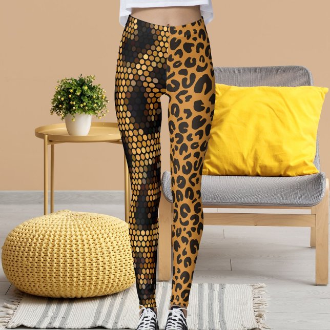 Cheetah Leopard Wildlife Cat Pattern Tierhaut Leggings (Von Creator hochgeladen)