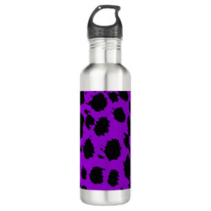 Cheetah Lila Edelstahlflasche