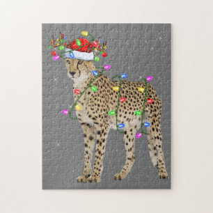 Cheetah Lover Xmas Lighting Santa Cheetah Christma