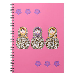 Cheetah Matryoshka Notizblock