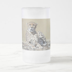 Cheetah Mattglas Bierglas