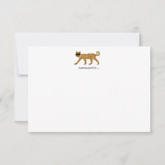 Cheetah Notecard Dankeskarte
