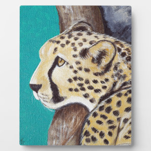 Cheetah Painting Fotoplatte