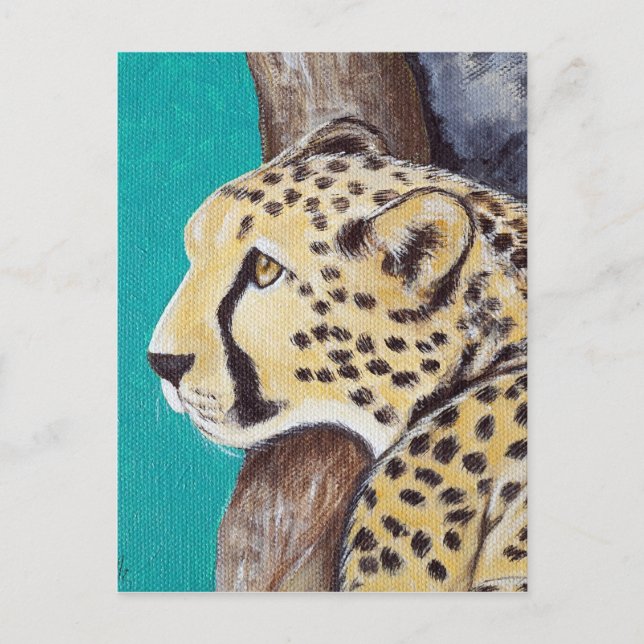 Cheetah Painting Postkarte (Vorderseite)
