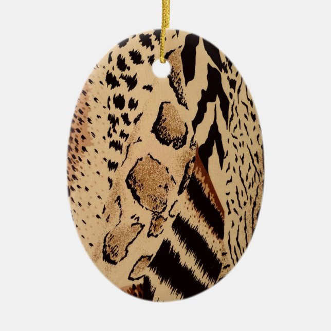 Cheetah Pattern Keramik Ornament (Vorne)