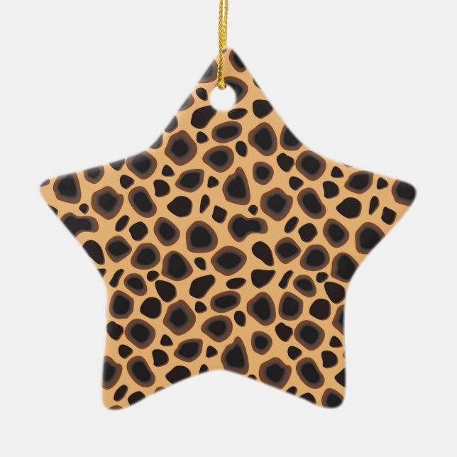 Cheetah Pattern Keramik Ornament (Vorne)